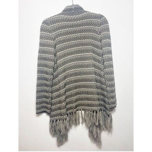 INC International Concepts Brown Tweed Fringe Open Cardigan Size Large - Picture 8 of 8